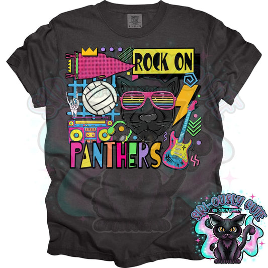 90S Rock On Panthers Volleyball Mascot