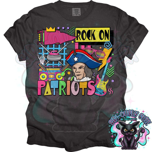 90S Rock On Patriots Curling Mascot