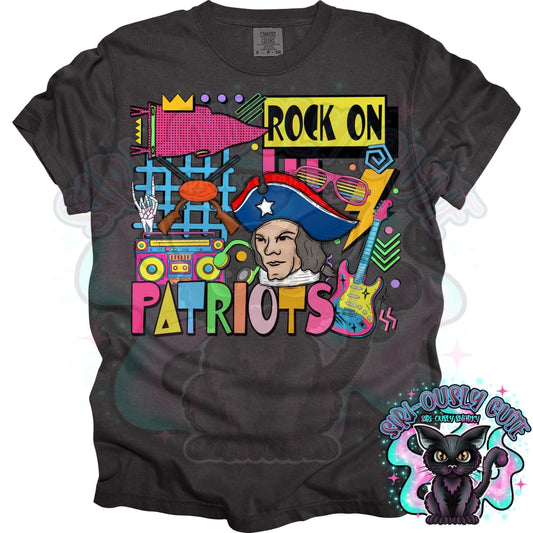 90S Rock On Patriots Shooting Mascot