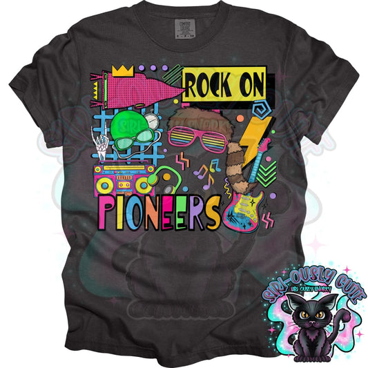 90S Rock On Pioneers Swim Mascot