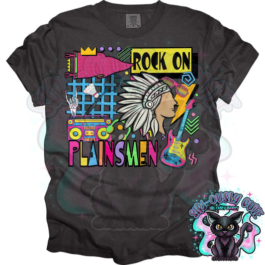 90S Rock On Plainsmen Badminton Mascot