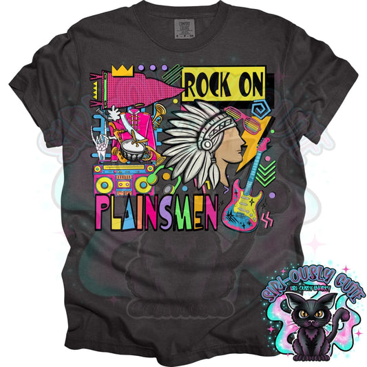90S Rock On Plainsmen Marching Band Mascot