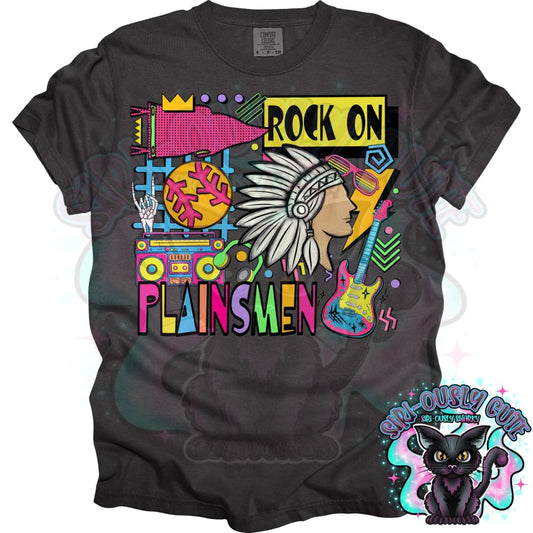 90S Rock On Plainsmen Softball Mascot