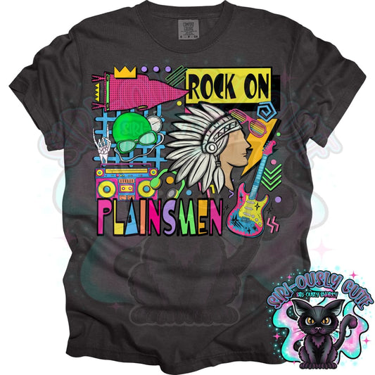90S Rock On Plainsmen Swim Mascot