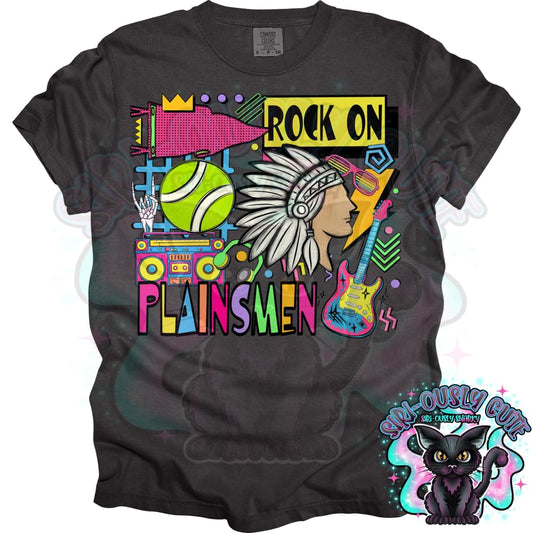 90S Rock On Plainsmen Tennis Mascot