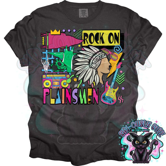 90S Rock On Plainsmen Wrestling Mascot