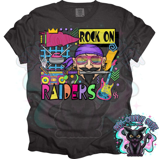 90S Rock On Raiders Curling Mascot