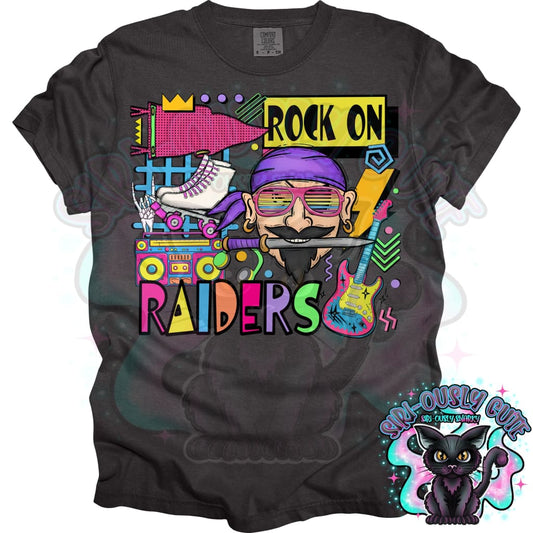 90S Rock On Raiders Rollerblading Mascot