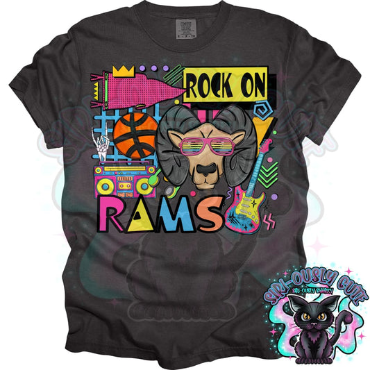 90S Rock On Rams Basketball Mascot