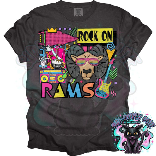 90S Rock On Rams Marching Band Mascot