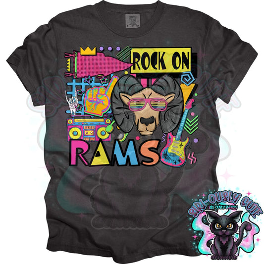 90S Rock On Rams Mascot
