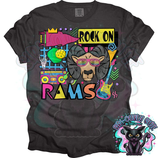 90S Rock On Rams Pickleball Mascot