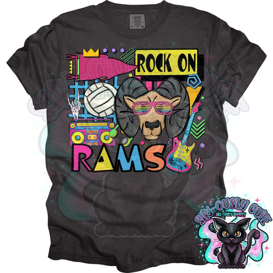 90S Rock On Rams Volleyball Mascot