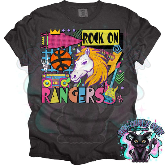 90S Rock On Rangers (Horse) Basketball Mascot