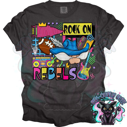 90S Rock On Rebels Football Mascot
