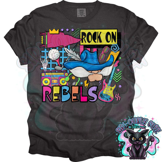 90S Rock On Rebels Golf Mascot
