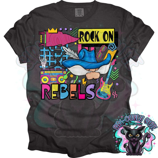 90S Rock On Rebels Hockey Mascot