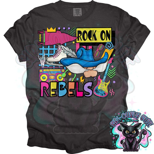 90S Rock On Rebels Ice Skating Mascot