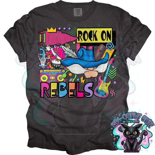 90S Rock On Rebels Marching Band Mascot