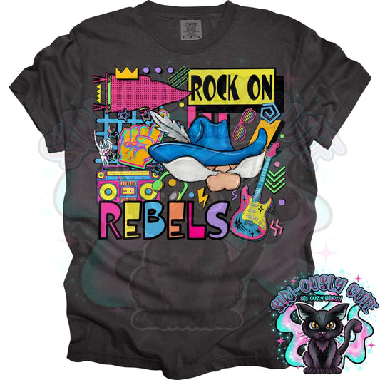 90S Rock On Rebels Mascot