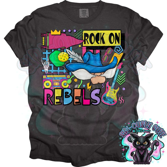 90S Rock On Rebels Pickleball Mascot