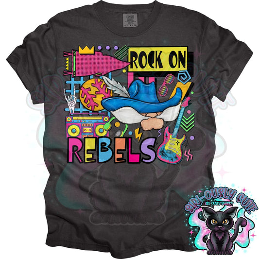 90S Rock On Rebels Softball Mascot