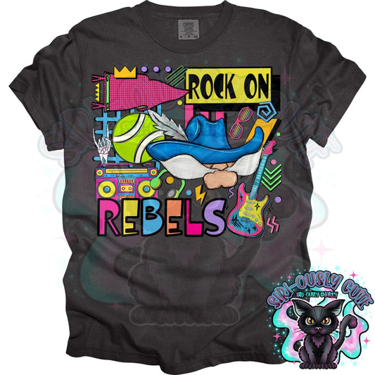 90S Rock On Rebels Tennis Mascot