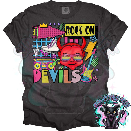 90S Rock On Red Devils Roller Skate Mascot