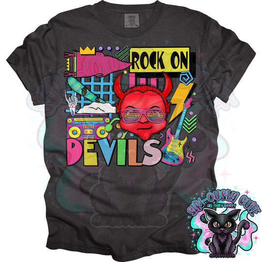 90S Rock On Red Devils Snowboarding Mascot