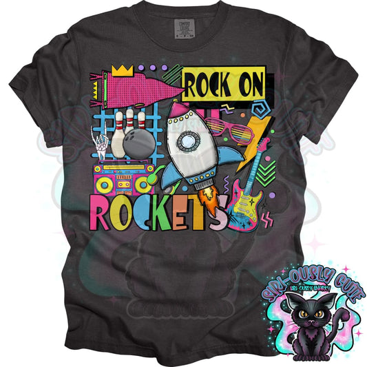90S Rock On Rockets Bowling Mascot