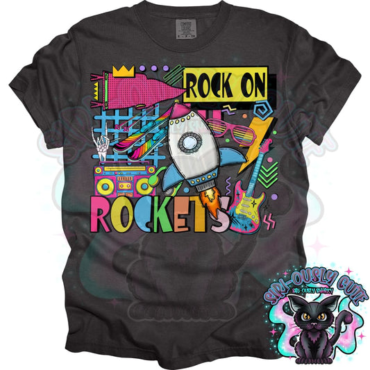 90S Rock On Rockets Skiing Mascot
