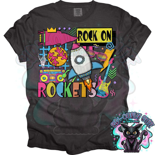 90S Rock On Rockets Softball Mascot