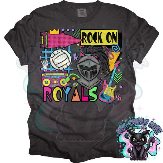90S Rock On Royals 2 Volleyball Mascot