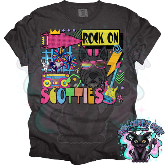 90S Rock On Scotties Cheer Mascot
