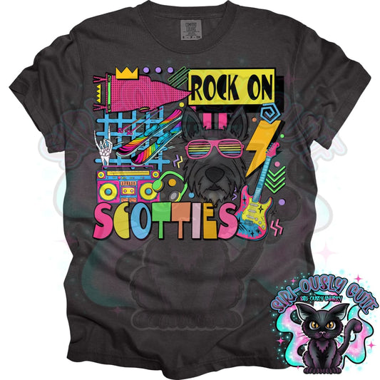 90S Rock On Scotties Skiing Mascot