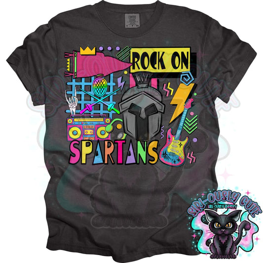 90S Rock On Spartans Fencing Mascot
