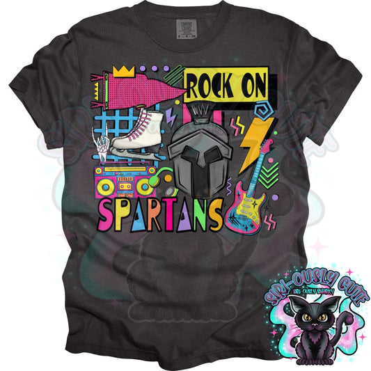 90S Rock On Spartans Ice Skating Mascot