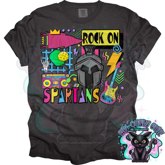 90S Rock On Spartans Pickleball Mascot