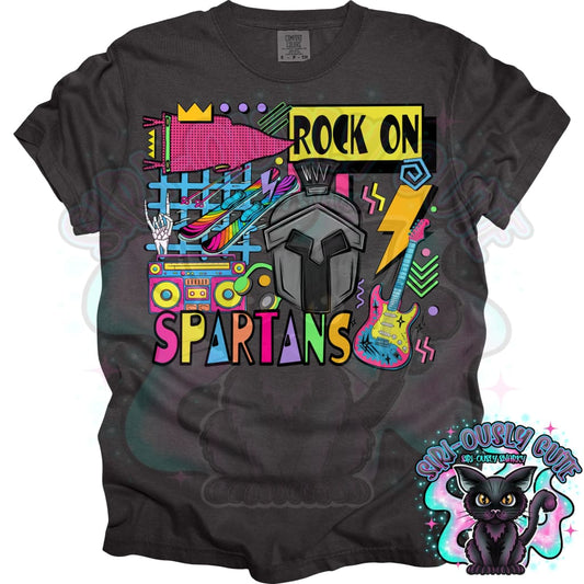 90S Rock On Spartans Snowboarding Mascot