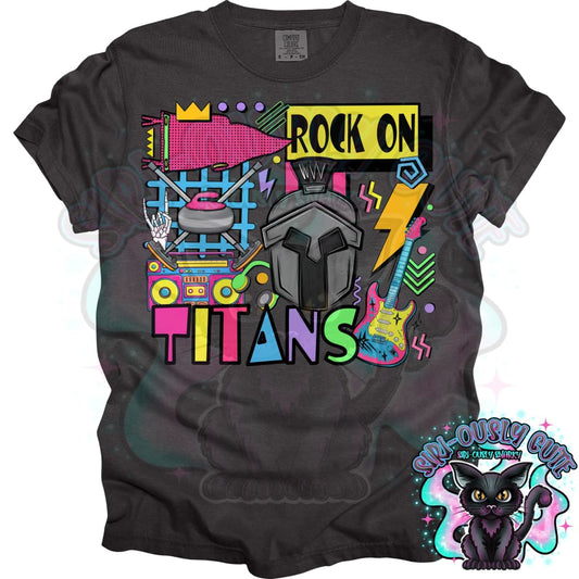 90S Rock On Titans Curling Mascot