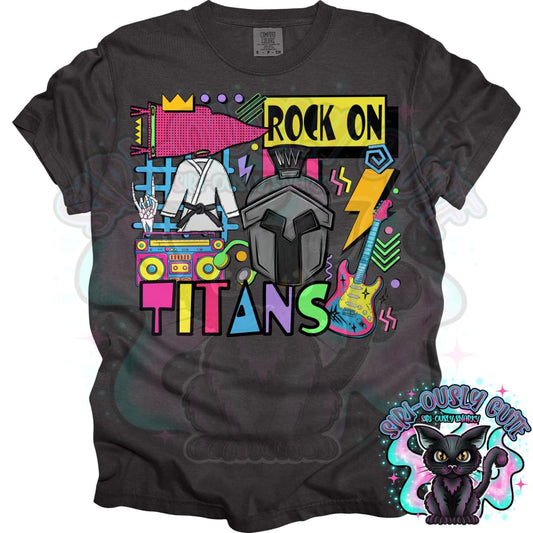 90S Rock On Titans Karate Mascot
