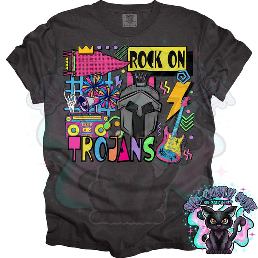 90S Rock On Trojans Cheer Mascot
