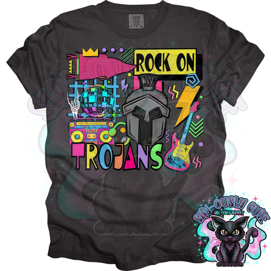 90S Rock On Trojans Dance Mascot