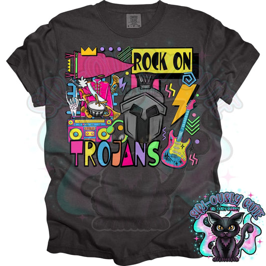 90S Rock On Trojans Marching Band Mascot