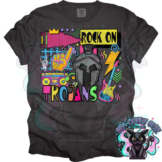 90S Rock On Trojans Mascot