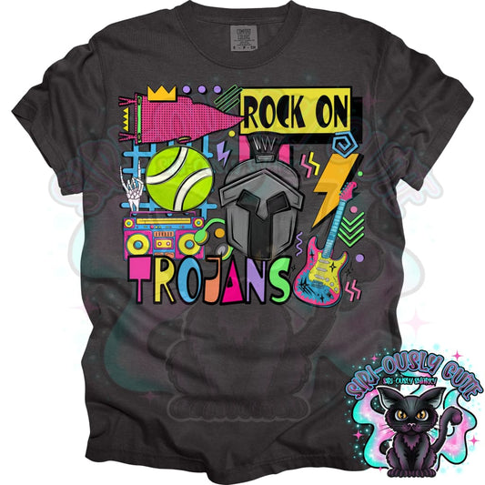 90S Rock On Trojans Tennis Mascot