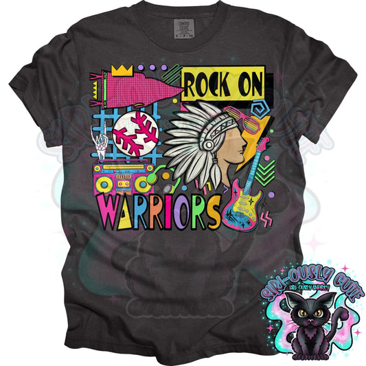 90S Rock On Warriors Baseball Mascot