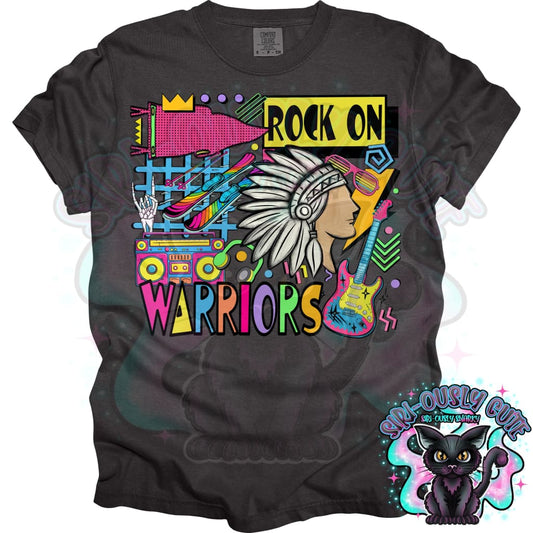 90S Rock On Warriors Skiing Mascot