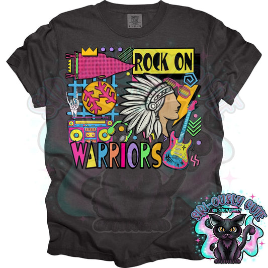 90S Rock On Warriors Softball Mascot