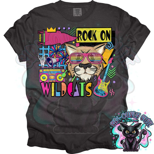 90S Rock On Wildcats Cheer Mascot